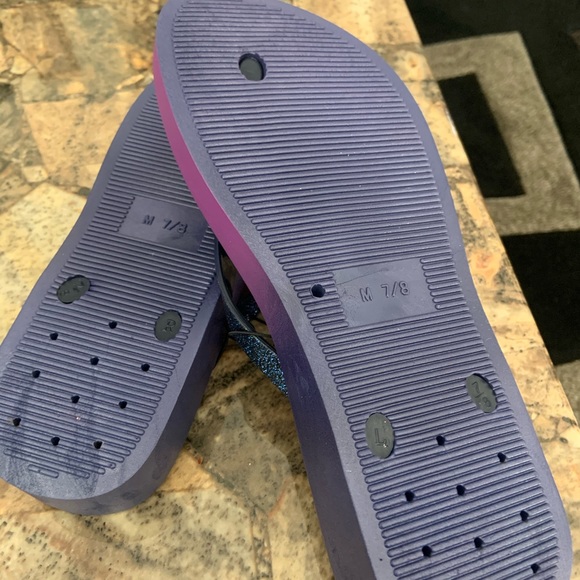 Flip flops Ombre hooded Glitter wedge - Picture 6 of 6